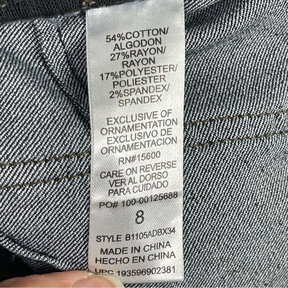 Democracy Jeans Women’s 8 Blue Skinny Mid-Rise Dark Denim Stretch Tummy Panel - Picture 7 of 12